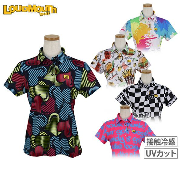 Poro Shirt Ladies Loud Mouth Golf Loudmous GOLF Japan Genuine Japan Standard 2024 Spring / Summer New Golf Wear