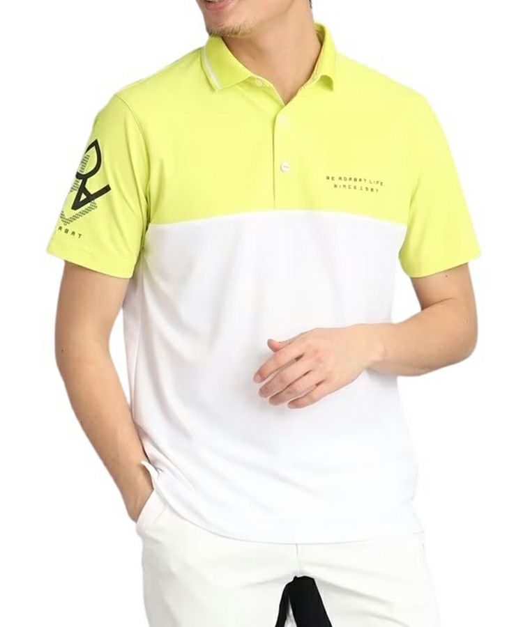 Poro襯衫男士ADABAT ADABAT ADABAT短袖紫外汗汗汗水向東 -  dry雙色徽標印花高爾夫服裝