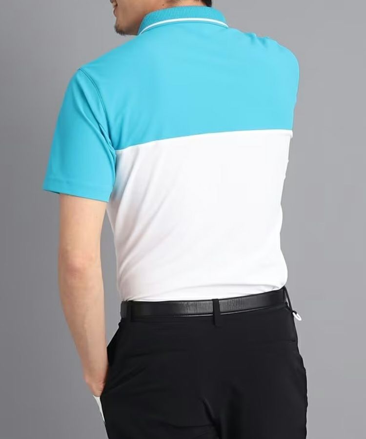 Poro襯衫男士ADABAT ADABAT ADABAT短袖紫外汗汗汗水向東 -  dry雙色徽標印花高爾夫服裝