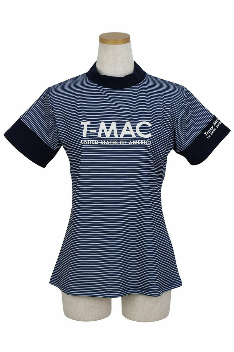 高脖子衬衫女士茶Mac T-Mac 2024春季 /夏季新高尔夫服