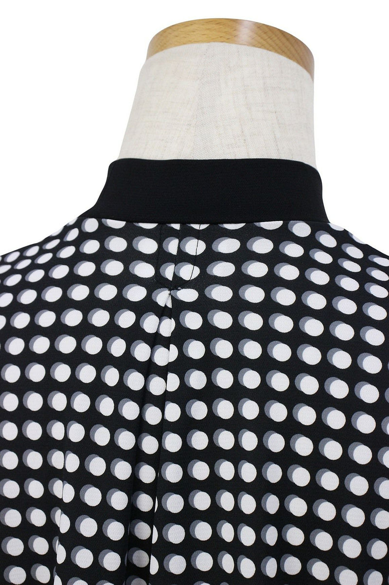 하이 넥 셔츠 숙녀 흑백 흰색 라인 흑백 라인 2024 스프링 / 여름 새 골프 착용