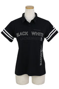 ポロシャツ レディース ブラック＆ホワイト  ホワイトライン Black＆White WHITE Line 2024 春夏 新作 ゴルフウェア