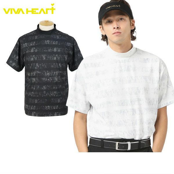 High Neck Shirt Men's Viva Heart VIVA HEART 2024 Spring / Summer New Golf wear