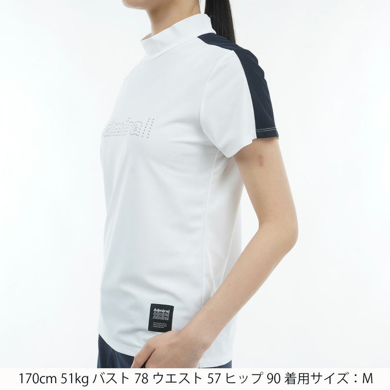 高颈衬衫女士高尔夫海军上将高尔夫高尔夫日本真实2024春季 /夏季新高尔夫服装
